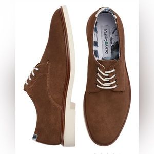 NEW Paisley & Gray bromfield Suede plain toe oxford brown & white size 8.5D